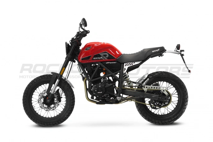 Мотоцикл дорожный ROCKOT SCRAMBLER (красный глянцевый)