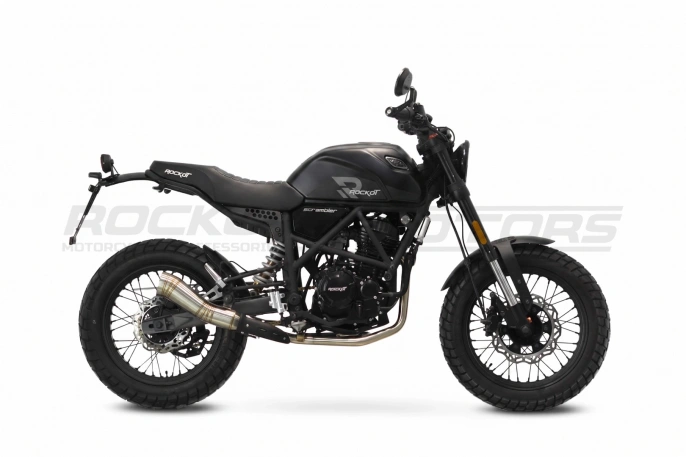Мотоцикл дорожный ROCKOT SCRAMBLER (черный глянцевый)