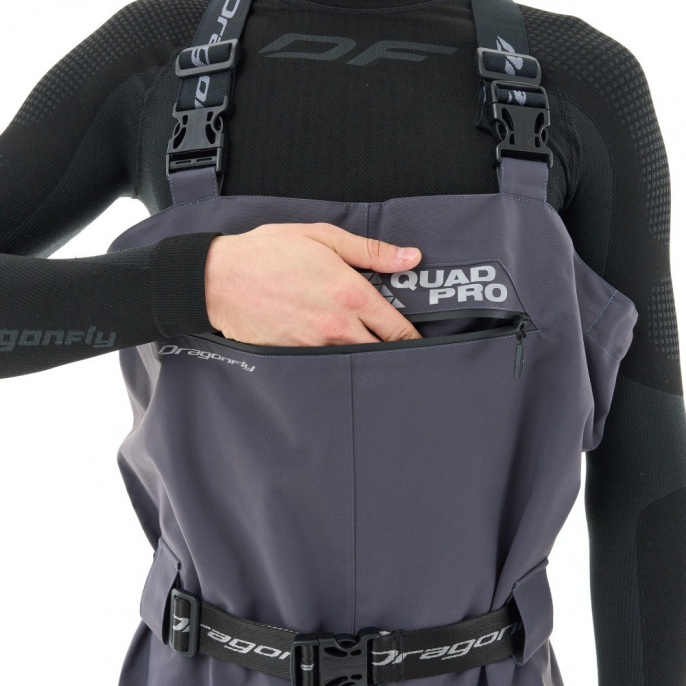 Вейдерсы мембранные QUAD PRO Man Grey - Black