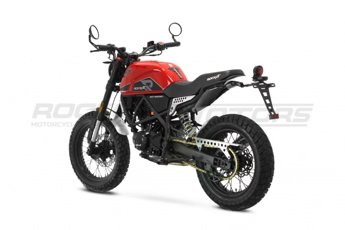 Мотоцикл дорожный ROCKOT SCRAMBLER (красный глянцевый)