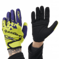 Перчатки DF CROSS Lime - Ultramarine