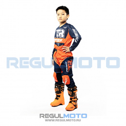 Спортивная защита на тело с мотоштанами TIGER RSK 3.5 KIDS, синий/оранжевый