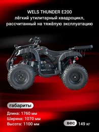 Квадроцикл WELS ATV THUNDER 200 (E200) NEW